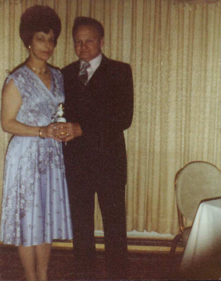 Martin Bormann and wife in 1974 celebration, possible their 15th Wedding Anniversary