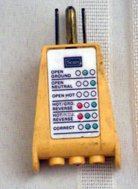 Electric outlet circuit tester