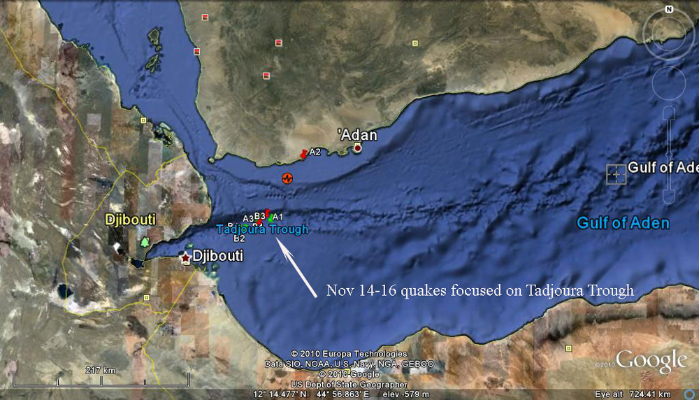 Gulf of Aden Quake zone Nov 14 -16, 2010