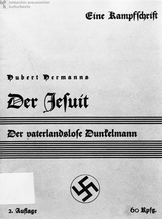 Nazi propaganda phamplet condemning the Jesuits.