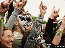 Kiss fans at Donington Park in 2008