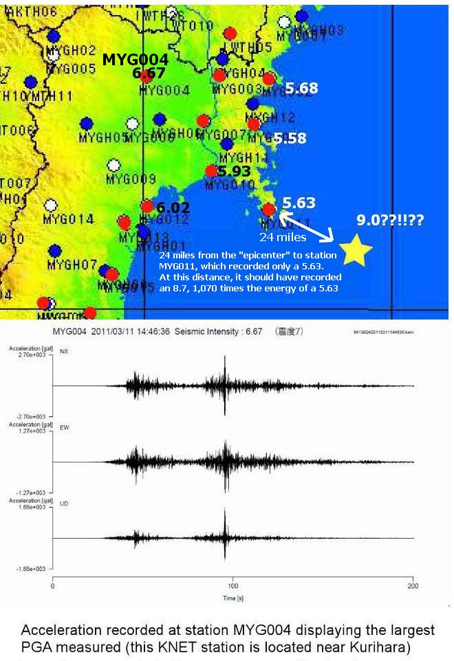 Japan earthquake map